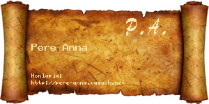 Pere Anna névjegykártya