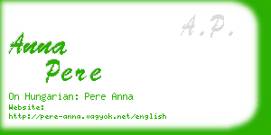 anna pere business card